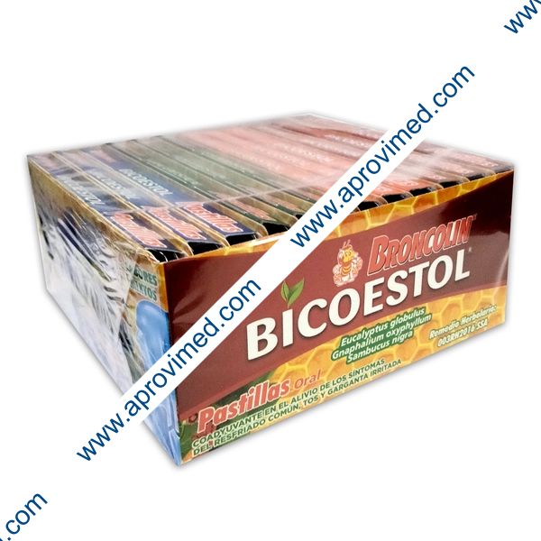 BICOESTOL Sabor Mixto Cartera c/8 PASTILLAS Exh. c/12 Pzs.