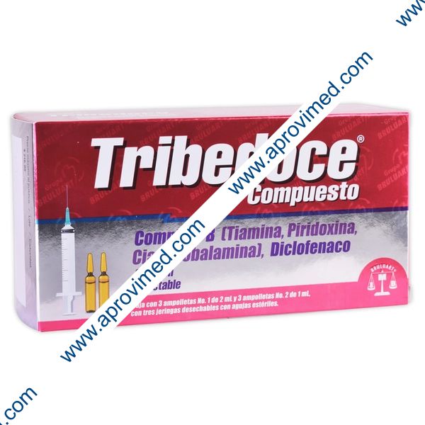 TRIBEDOCE Compuesto Sol. Iny. c/3 Dosis 100-100-5-75 MG/3 ML. y 3 Jgas.