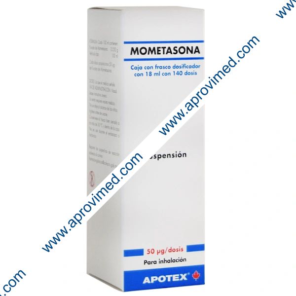 MOMETASONA (Apotex) SUSP. p/INHALACIÓN NASAL 0.05% Fco. 18 ML. c/140 Ds. 50 MCG.