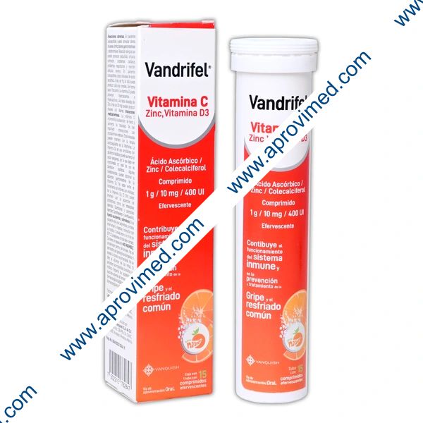 VANDRIFEL c/15 COMPS. EFERVS. Sab. Naranja 1 G/10 MG/400 UI.
