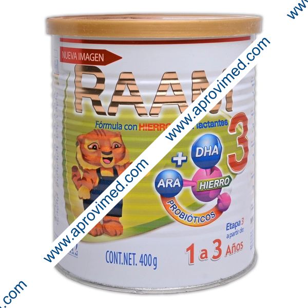 LECHE RAAM Etapa 3 (1 a 3 Años) POLVO Lata c/400 G.