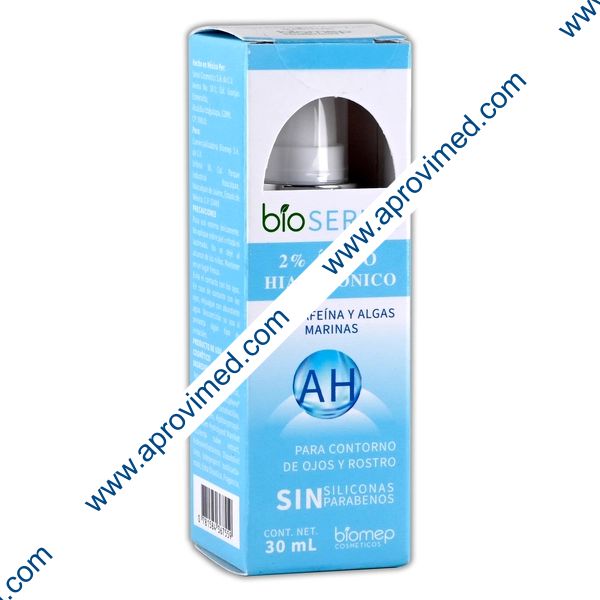 BIO SERUM c/2% ÁCIDO HIALURÓNICO SOL. Fco. c/30 ML.