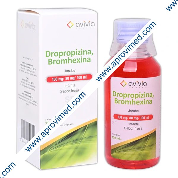 DROPZINA./BROMXINA. (Avivia) JBE. INF. Sab. Fresa Fco. 120 ML. 150-80 MG/100 ML.