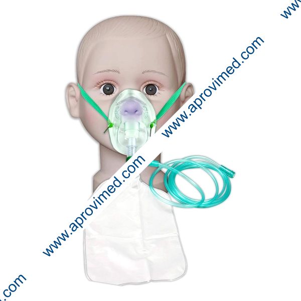 MASCARILLA p/OXÍGENO NO REFLUJO (SensiMedical) PEDIÁTRICA ALARGADA c/1 Pza.