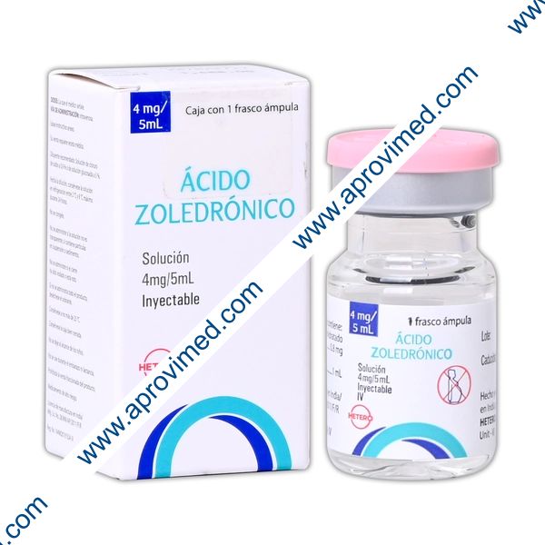 ÁCIDO ZOLEDRÓNICO (Hetero) Sol. Iny. c/1 Fco. Amp. 4 MG/5 ML.