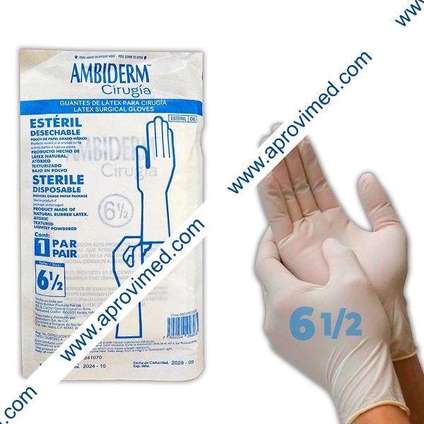AMBIDERM GUANTES LTX CIRUGÍA Estéril Talla 6-1/2 c/1 PAR.