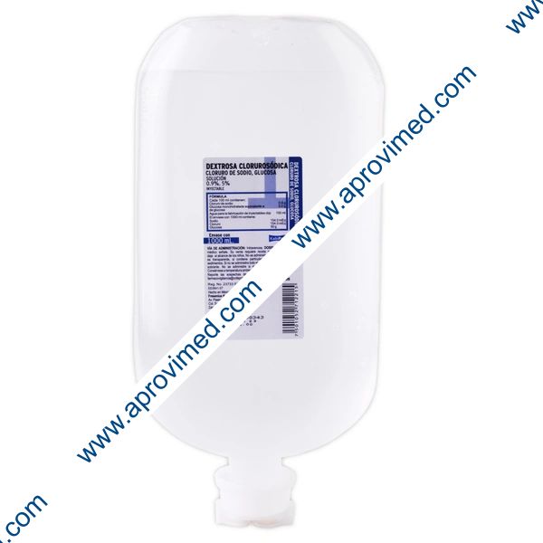 DEXTROSA CLORUROSÓDICA Sol. Iny. 0.9/5% Envase 1000 ML.