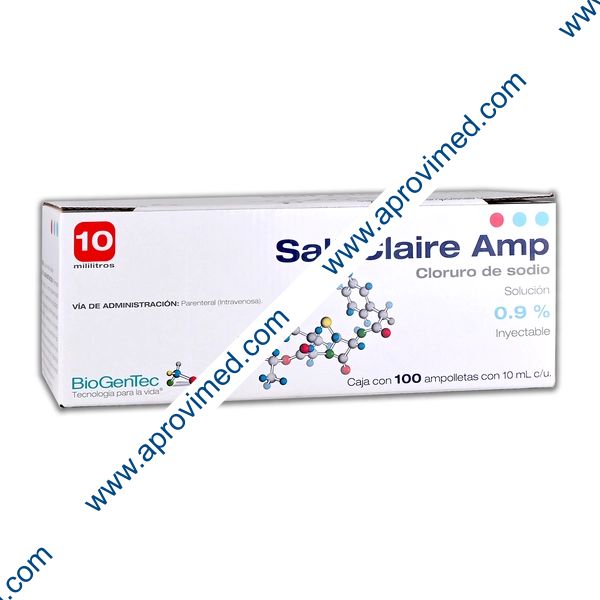 SALT CLAIRE AMP Sol. Iny. 0.9% c/100 AMPTAS. 10 ML.