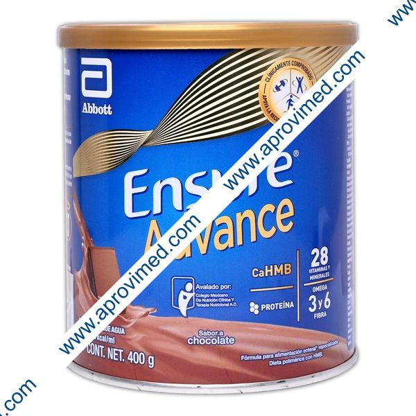 ENSURE ADVANCE POLVO Sab. Chocolare LATA 400 G. 1.0 Kcal/1 ML.