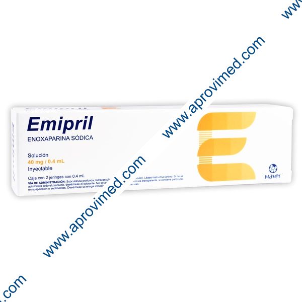 EMIPRIL Sol. Iny. c/2 JGAS. Prellenadas 40 MG/0.4 ML.