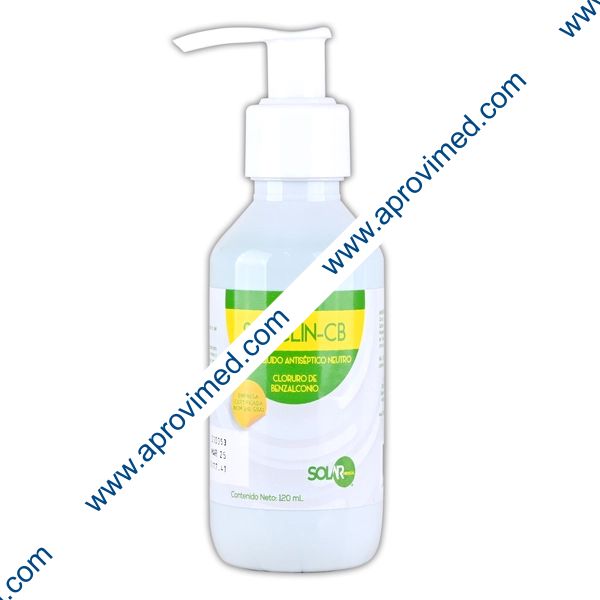 SOLCLIN-CB Jabón líquido antiséptico p/Manos al 1% Fco. 120 ML.