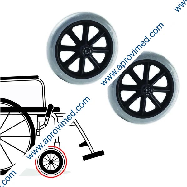 RUEDA DELANTERA 8x1" PARA SILLA DE RUEDAS c/2 Pzs.