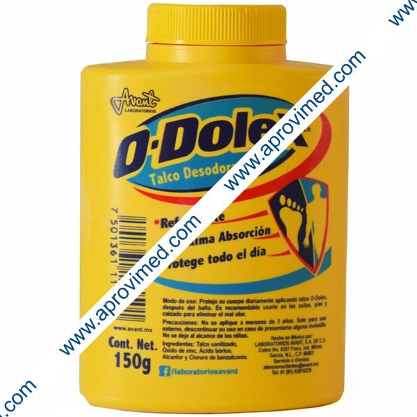 O-DOLEX Amarillo TALCO Desodorante 150 G.