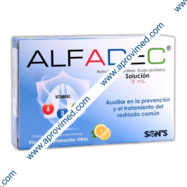ALFADEC Sol. Oral c/5 AMPTAS. 3 ML. 6000 UI/1200 UI/499.65 MG.