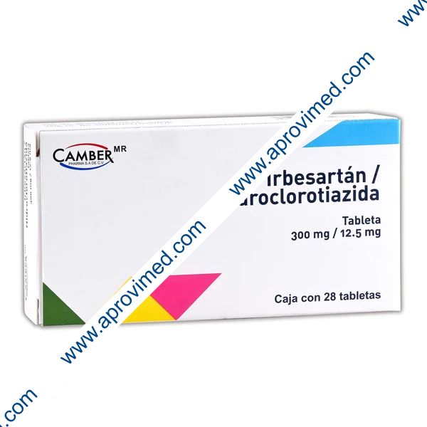 IRBESARTÁN/HIDROCLOROTIAZIDA (Camber) c/28 TABS. 300/12.5 MG.