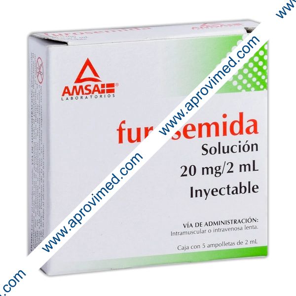 FUROSEMIDA (Amsa) Sol. Iny. c/5 AMPTAS. 20 MG/2 ML.