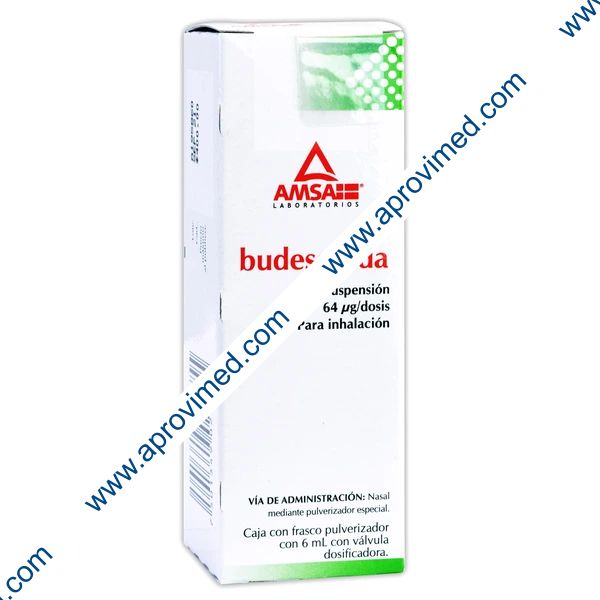 BUDESONIDA (Amsa) SUSP. NASAL p/Inhaln. Fco. 6 ML. c/120 Dosis 64 MCG.