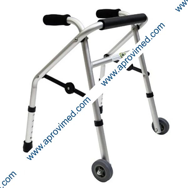 ANDADERA INFANTIL PLEGABLE Color Plata ALT. AJUST. RUEDAS 3"