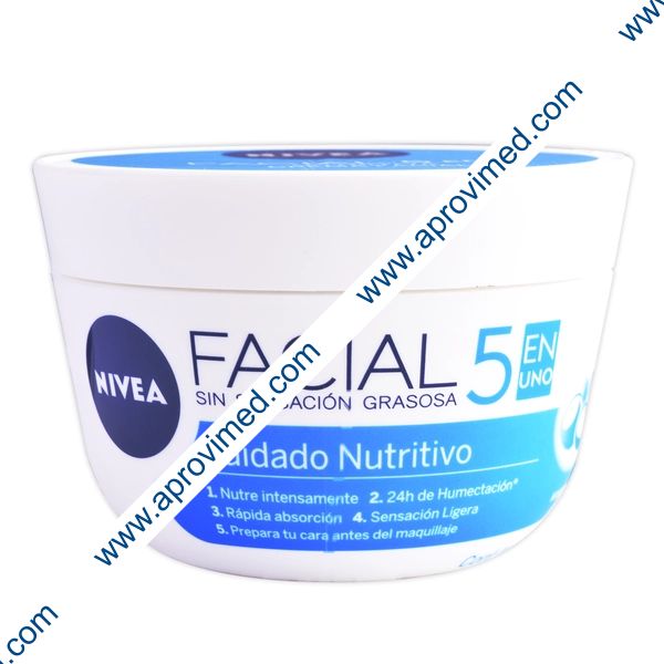 NIVEA FACIAL 5en1 Cuidado Nutritivo CREMA Tarro 200 ML.