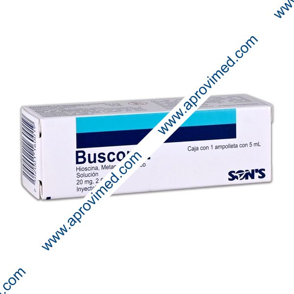 BUSCONET Sol. Iny. c/1 AMPTA. 20 MG-2.5 G/5 ML.