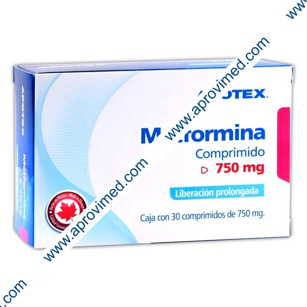 METFORMINA (Apotex) c/30 COMPS. L.P. 750 MG.
