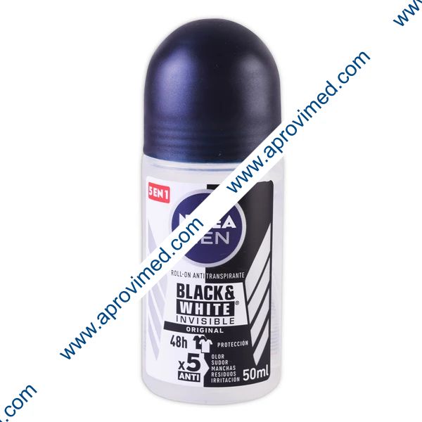 NIVEA MEN Roll-On Antitranspirante B&W Invisible 48H Fco. 50 ML.