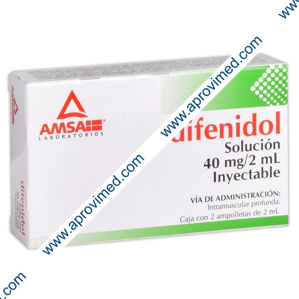 DIFENIDOL (Amsa) Sol. Iny. c/2 AMPTAS. 40 MG/2 ML.