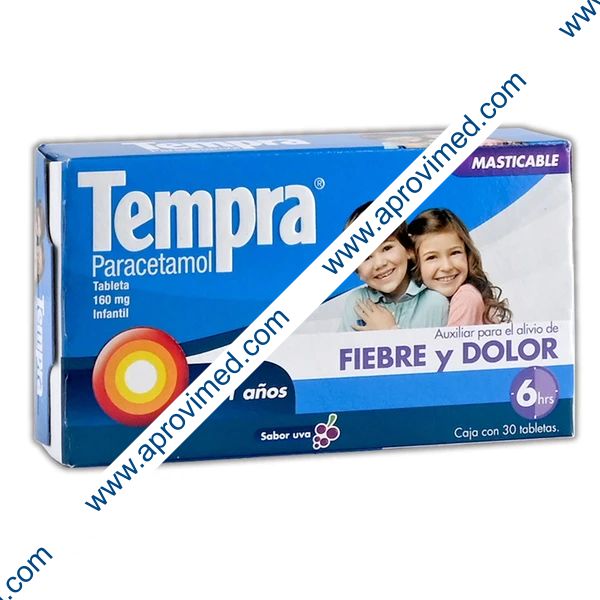 TEMPRA Infantil (6-11 años) c/30 TABS. Masts. 160 MG.