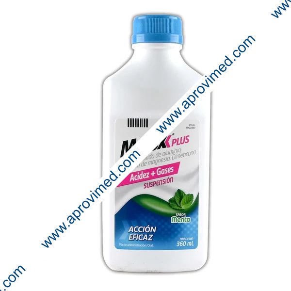 MELOX PLUS SUSP. Sab. Menta Fco. 360 ML. 3.7-4.0-0.5 G/100 ML.