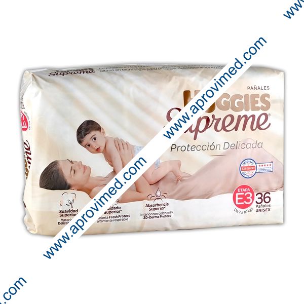 HUGGIES SUPREME Unisex (Etapa 3 / 7-10 Kg.) c/36 Pzs.