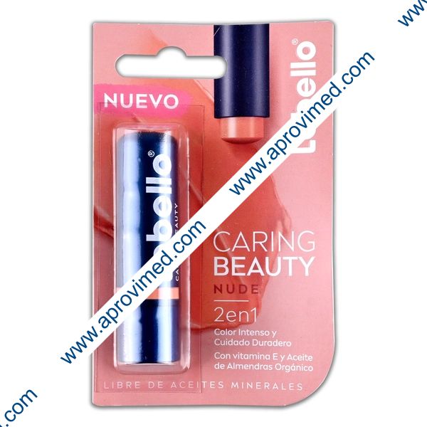 LABELLO CARING BEAUTY NUDE 2en1 Blister c/1 Pza 4.8 G.