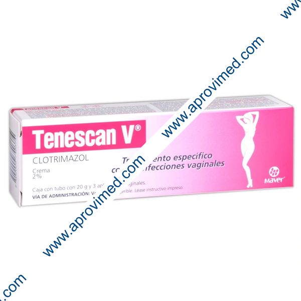 TENESCAN-V CREMA 2% Tubo c/20 G. y 3 Aplics.