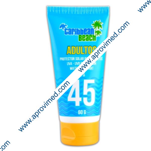 BLOQUEADOR SOLAR (C.Beach) Adultos FPS 45 Crema Tubo c/ 60 G.