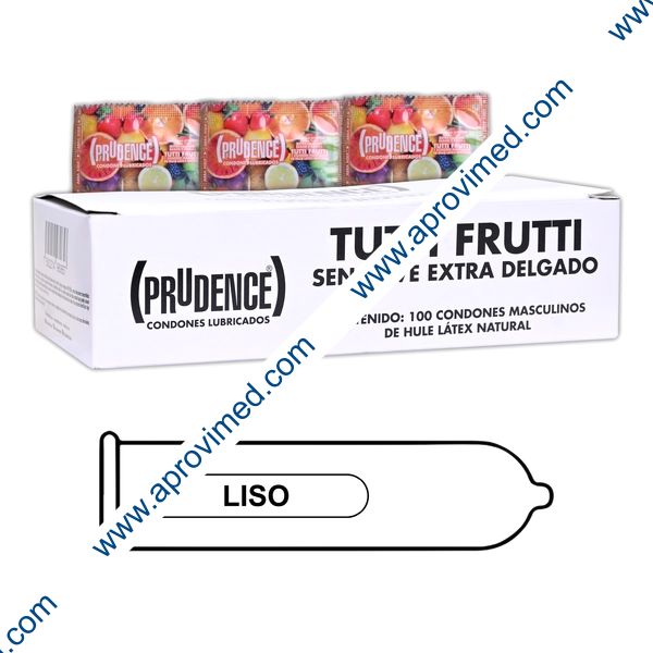 PRUDENCE SENSITIVE U.D. Sabor y Aroma TUTIFRUTI Cja. c/100 CONDS.