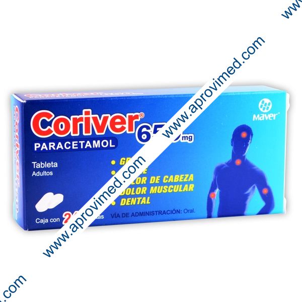 CORIVER c/24 TABS. 650 MG.