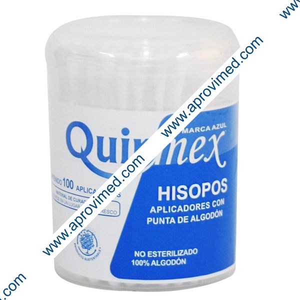 HISOPOS DE ALGODÓN (Quirmex) Tarro c/100 Pzs.