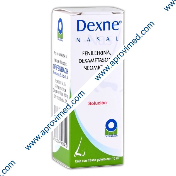 DEXNE NASAL SOL. Fco. Gotero 10 ML. 1.0-3.5-2.5 MG/1 ML.