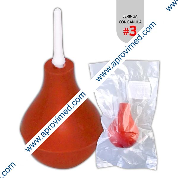 JERINGA PERA c/CANULA (Edigar) No.3 Bolsa c/1 Pza.