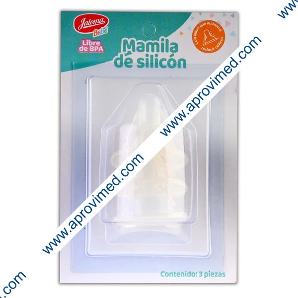 MAMILA DE SILICÓN ANTICOLICOS Blister c/3 Pzs..