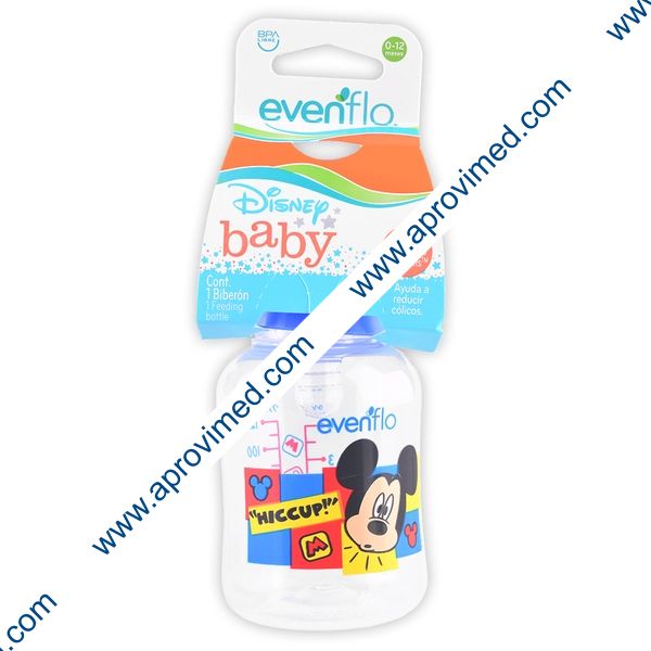 BIBERÓN FLUJO LENTO "Disney" c/MAMILA 4 OZ/120 ML.