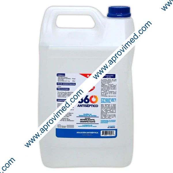 360 ANTISÉPTICO SOLUCIÓN Envase c/5 L. 60 PPM.