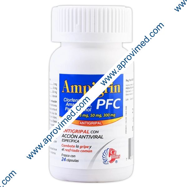 AMPIGRIN PFC Fco. c/24 CAPS. 3/50/300 MG.