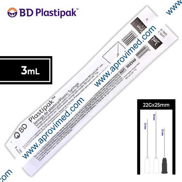 JERINGA  3 mL. (Plastipak) c/AGUJA 22Gx25mm. c/1 Pza.
