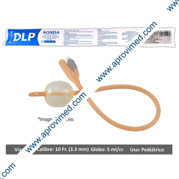 SONDA FOLEY de LATEX (DLP) 2V/GLB 5/Cal. 10 Fr. c/1 Pza.