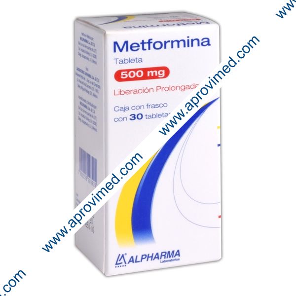 METFORMINA (Alpharma) c/30 TABS. L.P. 500 MG.