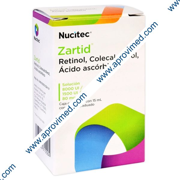 ZARTID SOL. Fco. Gotero 15 ML. 8000 UI-1500 UI-80 MG/1 ML.