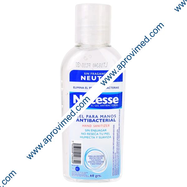 GEL ANTIBACTERIAL p/MANOS al 70% (Nutesse) Fco. c/ 60 G.