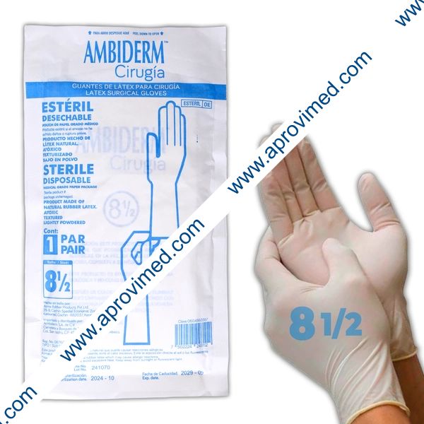 AMBIDERM GUANTES LTX CIRUGÍA Estéril Talla 8-1/2 c/1 PAR.
