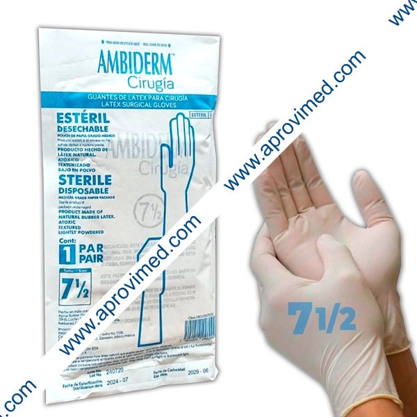 AMBIDERM GUANTES LTX CIRUGÍA Estéril Talla 7-1/2 c/1 PAR.