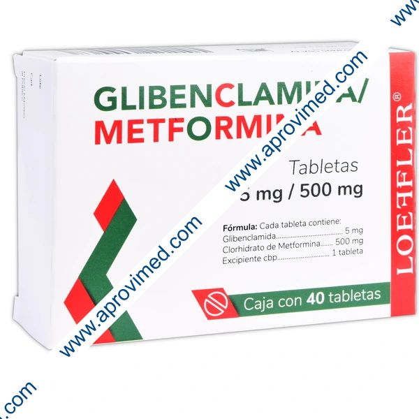 GLIBENCLAMIDA/METFORMINA (Loeffler) c/40 TABS. 5/500 MG.